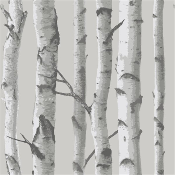 Doba-Bnt Mountain Birch Grey Peel & Stick Wallpaper SA2532177